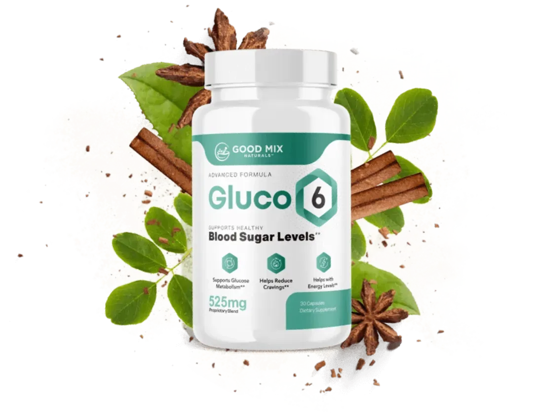 Gluco6 bottle with ingredients