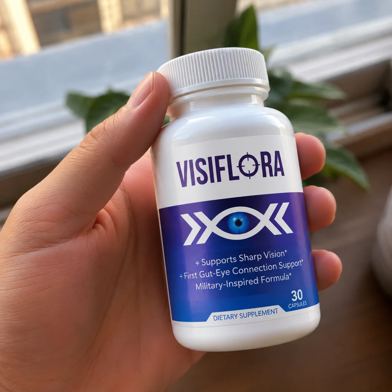 VisiFlora bottle held in hand